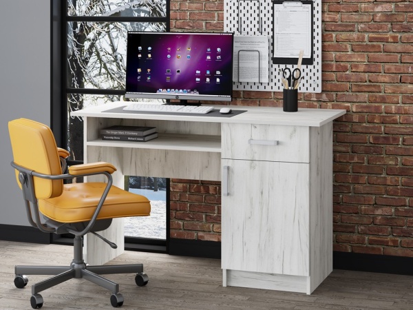 Письменный Стол Боско 01 с Дверью (1,1х0,75х0,6)/Разные Цветы