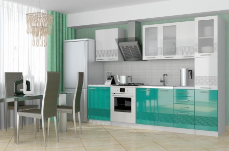 Кухонный Гарнитур МДФ София 3D с Пеналом 2200 мм