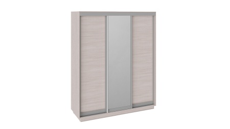Шкаф-Купе 3-х Дверный с Зеркалом Румер Мадлен Ясень Шимо (Ш-1800 х В-2200 х Г-600 мм)