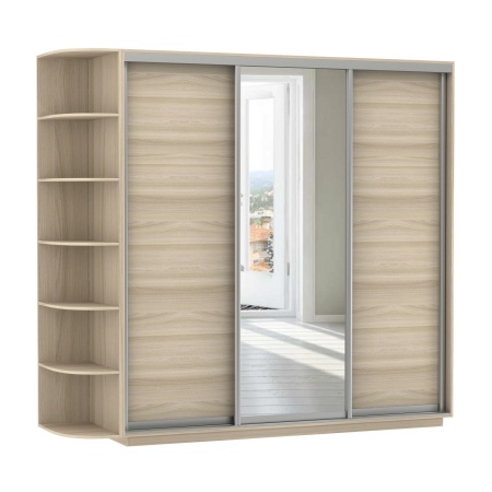 Шкаф-Купе 3-х Створчатый Тиффани Рамир Медиум-1 Ш-1800/2100/2200 мм/Разные Цвета