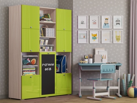 Шкаф Юнга-11 МДФ (Ш-1500  x В-2020  x Г-420 мм)/Разные Цвета