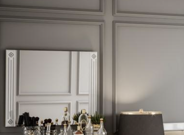 Зеркало Навесное Дуб Сонома Светлый/Белый Глянец (Ш-802 х В-628 х Г-32 мм)