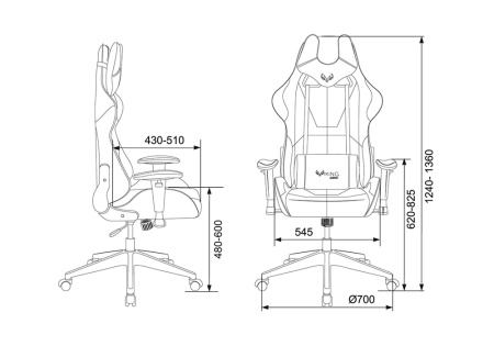 Кресло игровое Zombie Viking 5 Aero черное